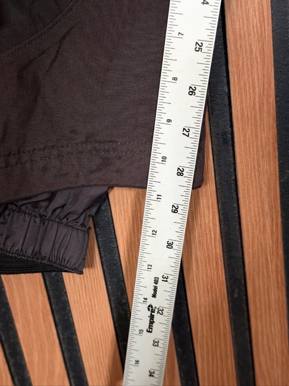 REI Pants Medium Mens Black Pocket Zip Nylon Stretch Stretch Waist - Picture 5 of 9